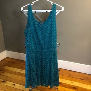 Lily Rose teal sleeveless summer dress size large